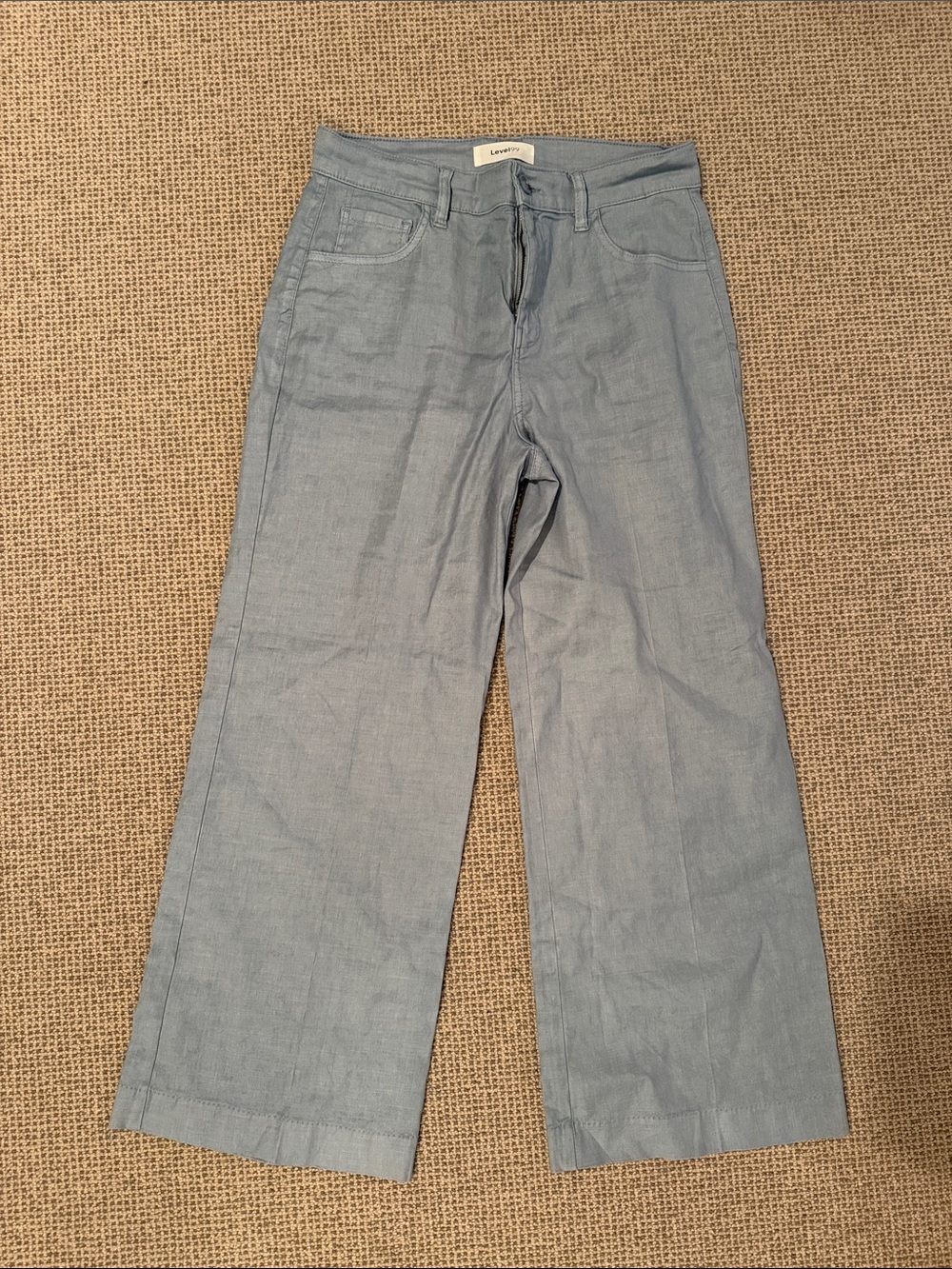 Level99 chambray colored linen blend pants - size 28